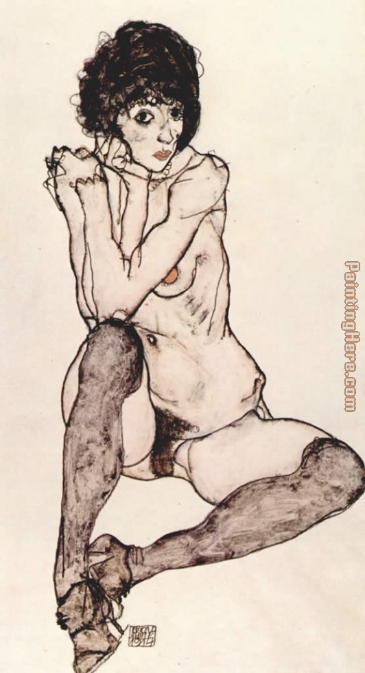 Sitting feminine act 